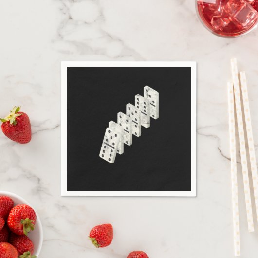 Fallende Dominoen Tiles Puzzler Game Play Geschenk Serviette (Beispiel)