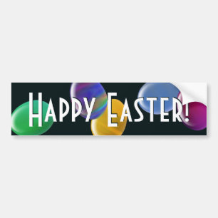 Fallende Eier glücklich Ostern! Autoaufkleber