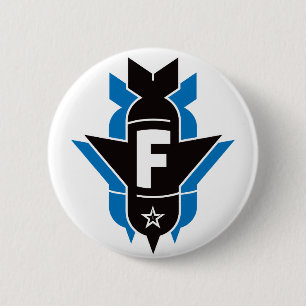 Fallende f-Bomben - Blau Button