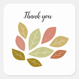 Fallende farbige Blätter Quadratischer Aufkleber