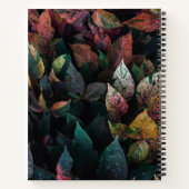 Fallende farbige Herbst-Blätter-Notebook Notizblock (Rückseite)