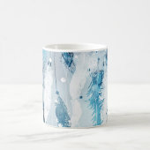 Fallende Federn: Blaues Wasser Nahtlos Kaffeetasse (Mittel)