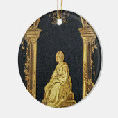 Fallende Frau in Gold-Buchdeckung Keramik Ornament (Links)