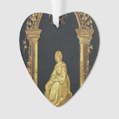 Fallende Frau in Gold-Buchdeckung Ornament (Vorderseite)