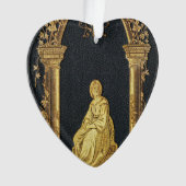 Fallende Frau in Gold-Buchdeckung Ornament (Vorderseite)