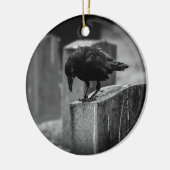 Fallende Friedhof-Crow Keramik Ornament (Links)
