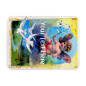 Fallende Frühjahrszeit Fairy Magnet (Horizontal)