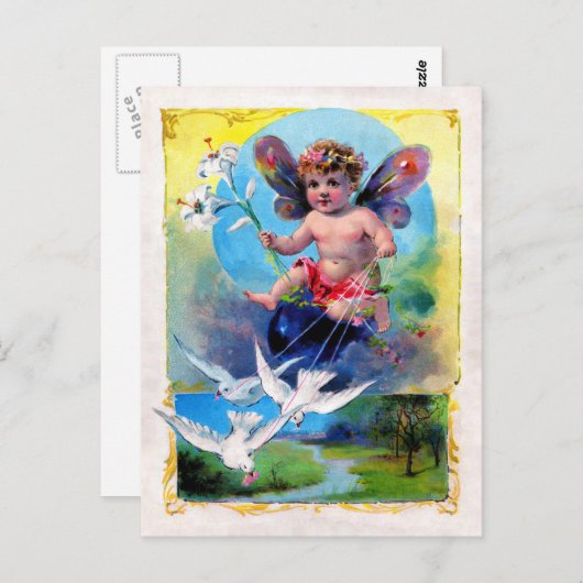 Fallende Frühjahrszeit Fairy Postkarte (Vorne/Hinten)