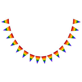 Fallende Gay Pride Flag v2 Wimpelkette