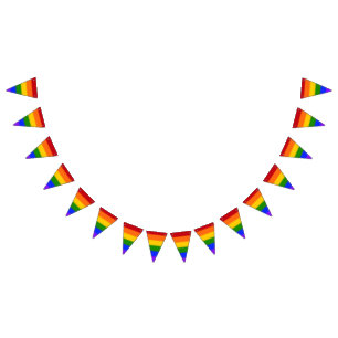 Fallende Gay Pride Flag v2 Wimpelkette