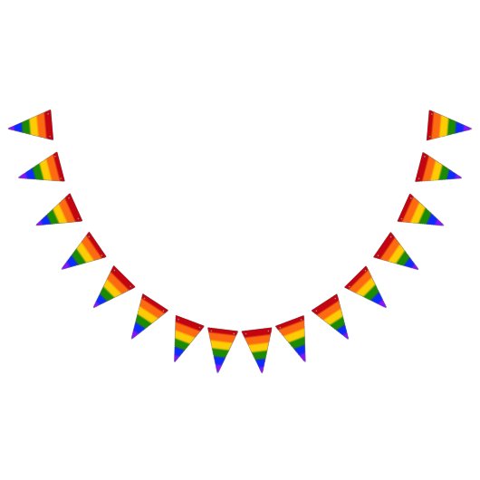 Fallende Gay Pride Flag v2 Wimpelkette (Alle)