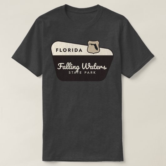 Fallende Gewässer Staat Park Florida Begrüßungszei T-Shirt (Design vorne)
