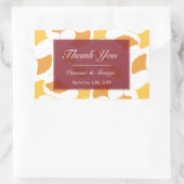 Fallende Ginkgo-Blätter Maroon Hochzeitsgeschenk-T Rechteckiger Aufkleber (Tasche)