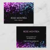Fallende Glitzer Bokeh Geschäfts-Mehrfarbenkarte Visitenkarte (Vorne/Hinten)