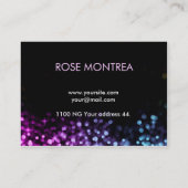 Fallende Glitzer Bokeh Geschäfts-Mehrfarbenkarte Visitenkarte (Rückseite)