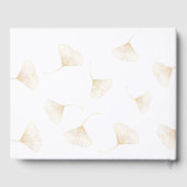 Fallende Gold Ginkgo Blätter Hochzeit im Herbst Gä Gästebuch (Rückseite)