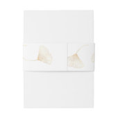 Fallende Gold Ginkgo Blätter Hochzeitsband Einladungsbanderole (Rückseitenbeispiel)