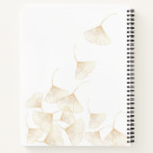 Fallende Gold Ginkgo Blätter Wedding Guest Book Notizblock (Rückseite)