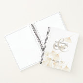 Fallende Gold Ginkgo Blätter Wedding Guest Book Notizblock (Innenseite)
