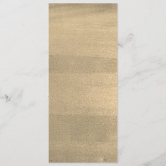 Fallende Gold Ginkgo Blätter Wedding Menu Card Menükarte (Rückseite)