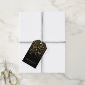 Fallende Golden Glitzern 16 . Geburtstag Geburtsta Geschenkanhänger (Mit Garn)