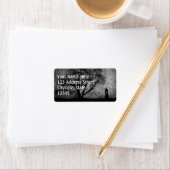 Fallende grimmige Sensenmann Urkunst Grenzen zwisc Adressaufkleber (Insitu)