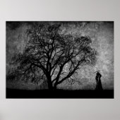 Fallende grimmige Sensenmann Urkunst Grenzen zwisc Poster (Vorne)