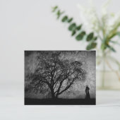 Fallende grimmige Sensenmann Urkunst Grenzen zwisc Postkarte (Stehend Vorderseite)