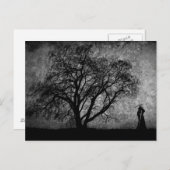 Fallende grimmige Sensenmann Urkunst Grenzen zwisc Postkarte (Vorne/Hinten)