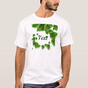 Fallende grüne Blätter T-Shirt