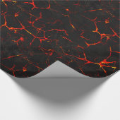 Fallende heiße Lava Geschenkpapier (Ecke)