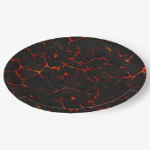 Fallende heiße Lava Pappteller (Schrägansicht)