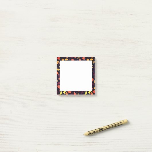 Fallende Herbst verlässt Gerahmte Post it Notes Post-it Klebezettel (Auf Schreibtisch)