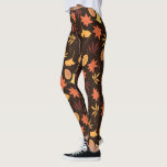 Fallende Herbstausbrüche hinterlassen Muster-Leggi Leggings<br><div class="desc">Fallende Herbstausbrüche hinterlassen Leggings</div>