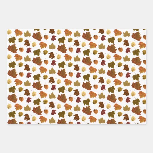 Fallende Herbstlaub, benutzerdefinierte Farbe Geschenkpapier Set (Vorderseite 2)