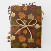 Fallende Herbstlaub, benutzerdefinierte Farbe Geschenkpapier Set (Beispiel)