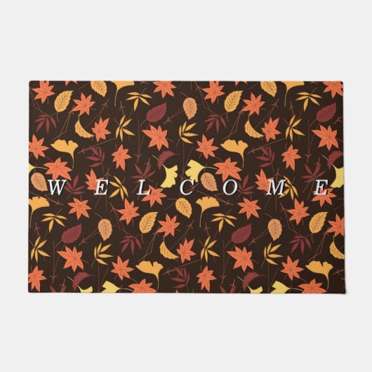 Fallende Herbstleaves Doormat - Willkommen Fußmatte (Vorderseite)