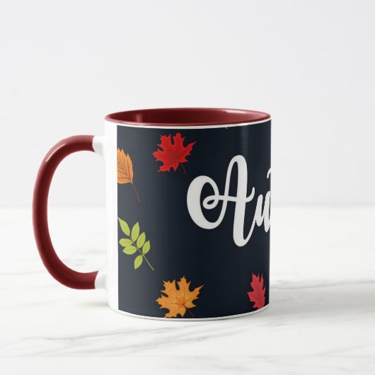 Fallende Herbstleaves rot-gelb Tasse (Links)