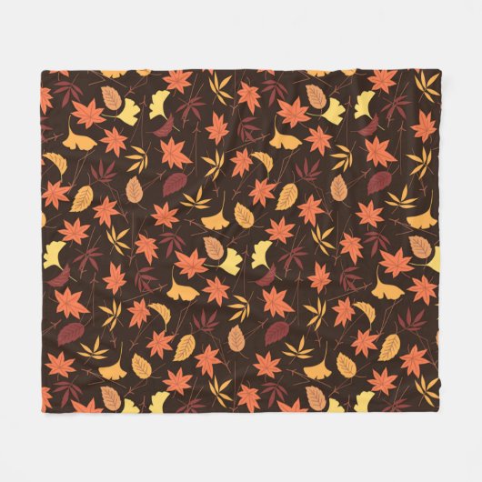 Fallende Herbstrückgänge Fleecedecke (Vorderseite (Horizontal))