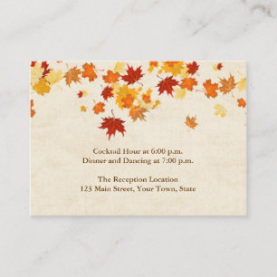 Fallende Herbstrückgänge führen zum Empfang Begleitkarte