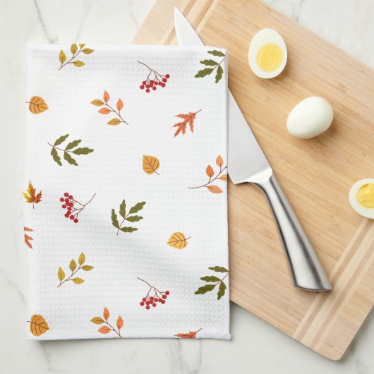 Fallende Herbstrückgänge Geschirrtuch (Viertel Falte)