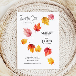 Fallende Herbstrückgänge, Hochzeit im Herbst Save Einladung