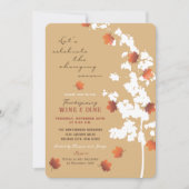 Fallende Herbstuntergänge Erntedank Dinner Party Einladung (Vorderseite)