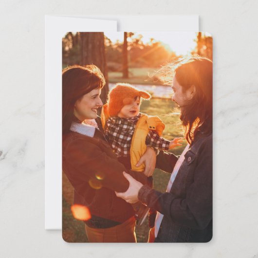 Fallende Herbstuntergänge Erntedank Dinner Party Einladung (Rückseite)