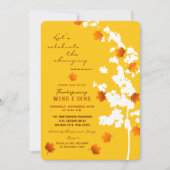 Fallende Herbstuntergänge Erntedank Dinner Party Einladung (Vorderseite)