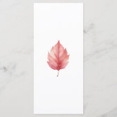 Fallende Herbstuntergänge führen Hochzeit im Herbs Menükarte (Rückseite)