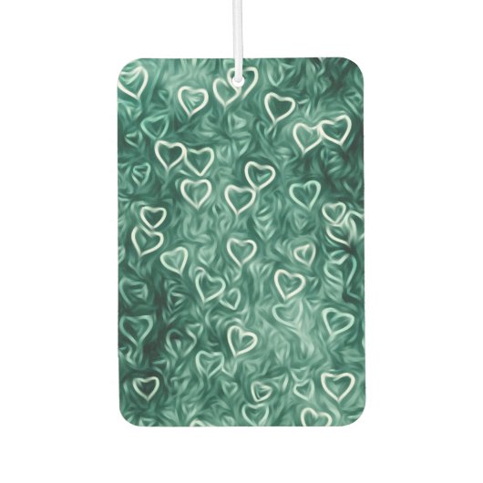 Fallende Herzen - Aquamarin Autolufterfrischer (Vorderseite)