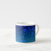 Fallende Herzen blau Espressotasse (Vorderseite Rechts)