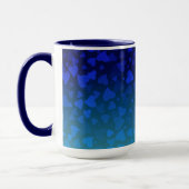 Fallende Herzen blau Tasse (Links)