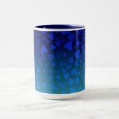 Fallende Herzen blau Tasse (Zentrum)